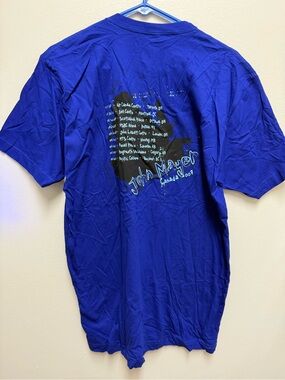 John Mayer Canada 2007 Tour 2 Side Royal Blue T Shirt Large